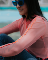 Coral Mesh Top